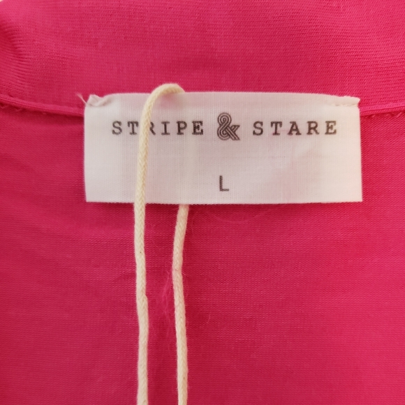 Stripe & Stare Women's 2 Piece Pink White Pajama Set Super Soft - Picture 11 of 11